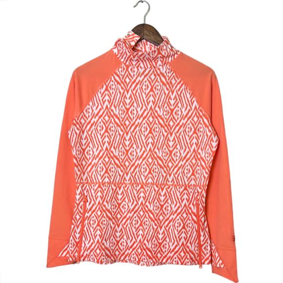 Coolibar UPF 50+ Arutanga Long Sleeve Rash Guard Swim Top Sun Protection Medium - Picture 2 of 10